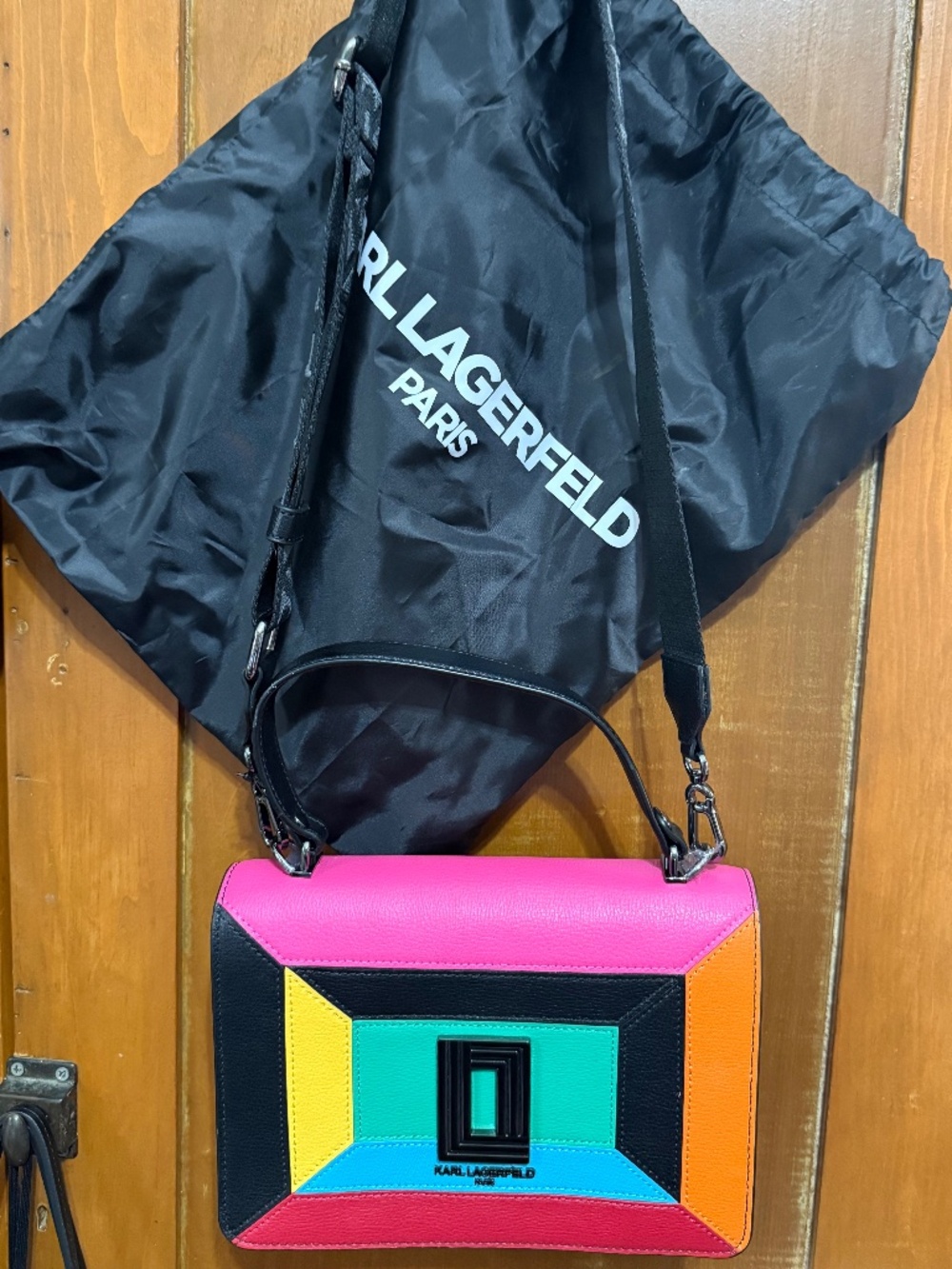 Karl Lagerfeld Mosaic Multi Color Satchel Crossbody